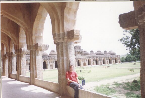 Dave outside the elephant stables